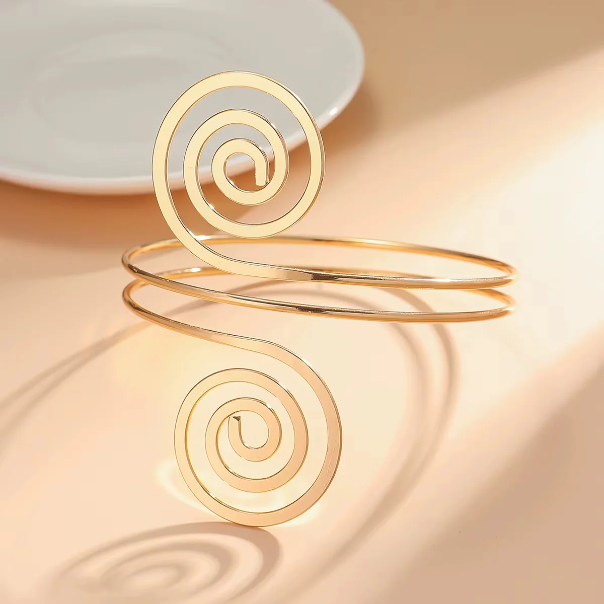 Celestial Swirl Gold Arm Cuff - Image 2
