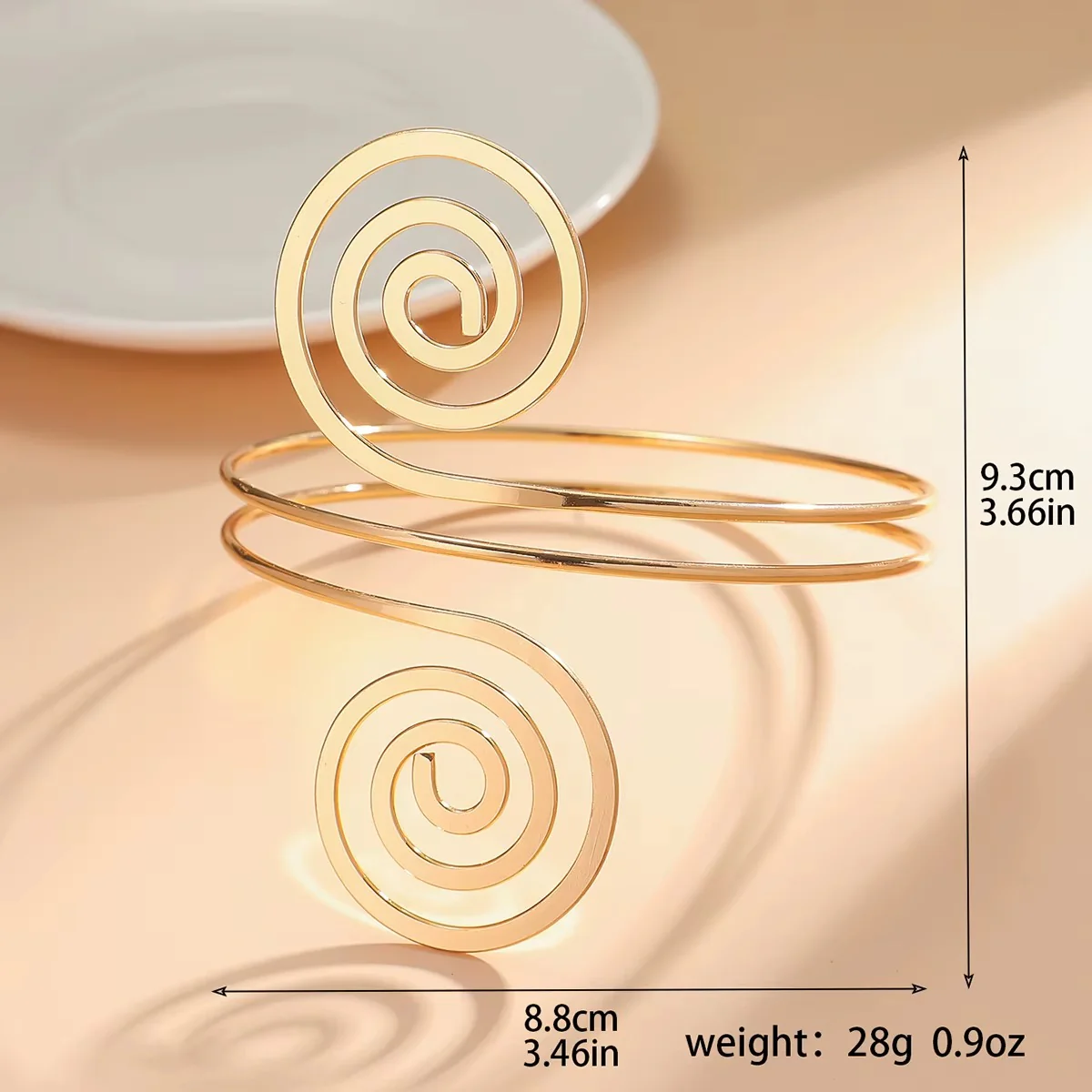 Celestial Swirl Gold Arm Cuff - Image 6