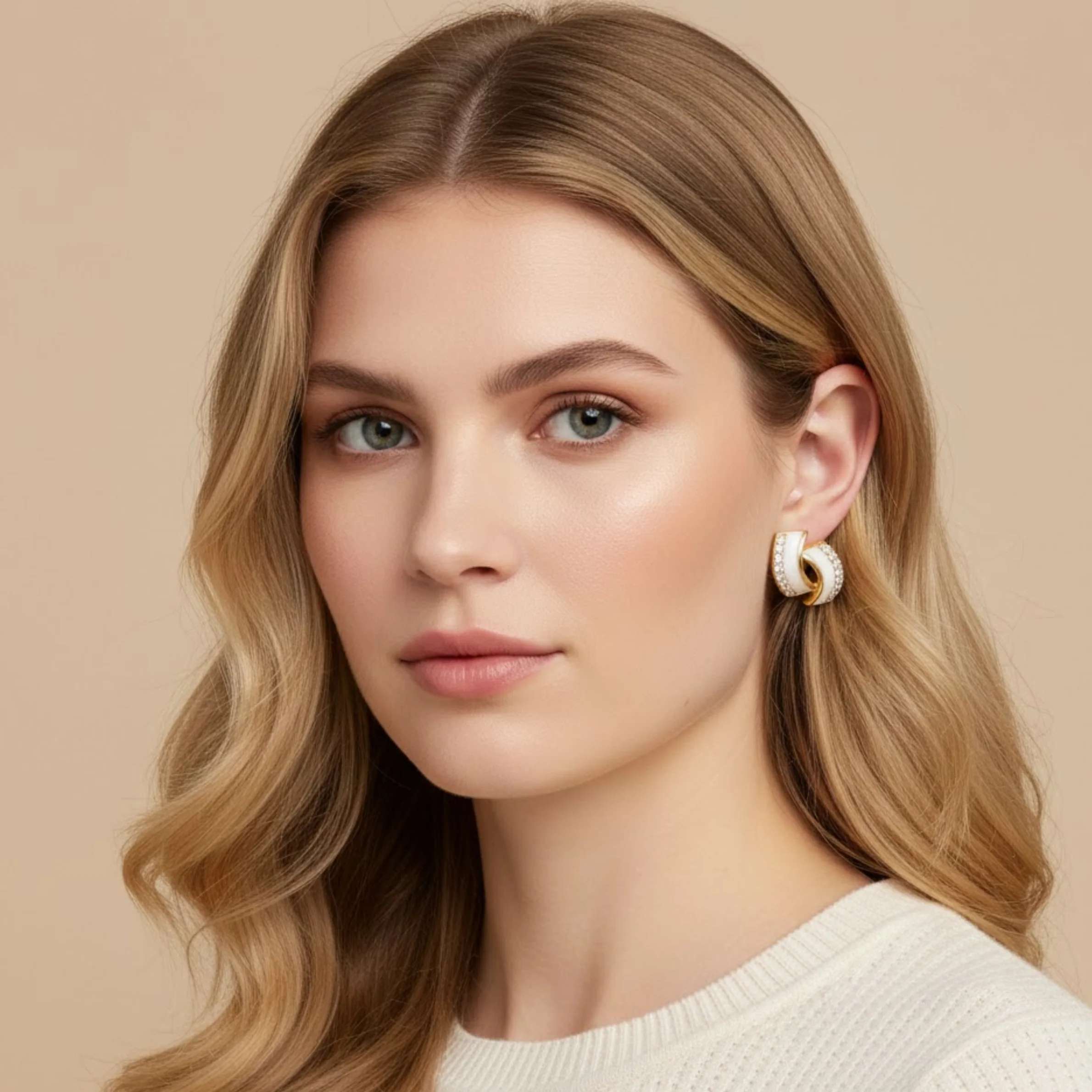 Celestria Yellow Chimes Stud Earrings - Image 2