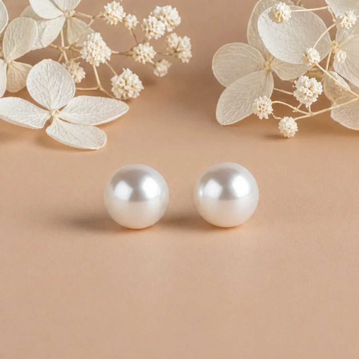Classic Pearl Glow Stud Earrings