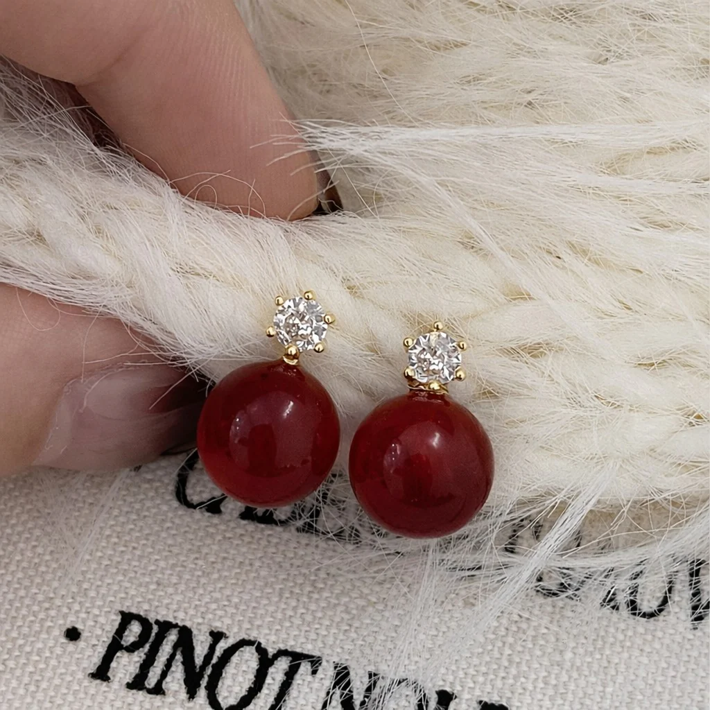 Crimson Love Drop Earrings