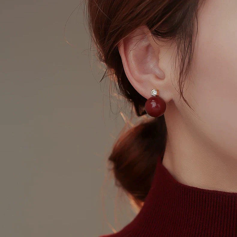 Crimson Love Drop Earrings - Image 2