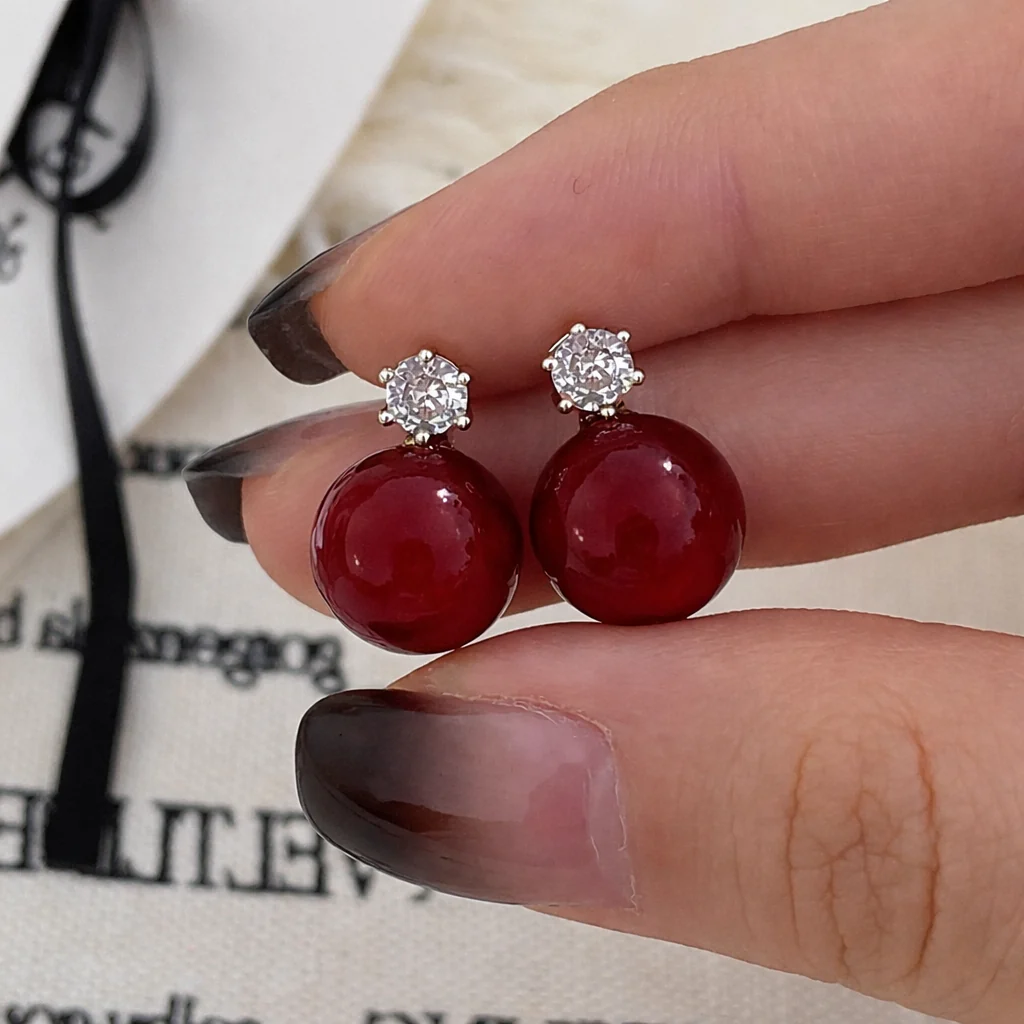 Crimson Love Drop Earrings - Image 3
