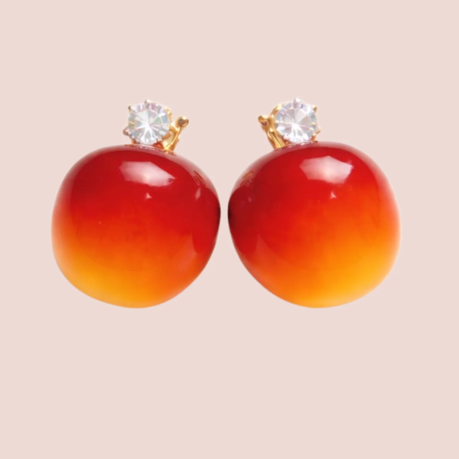 Crimson Sunset Charm Earrings - Image 3
