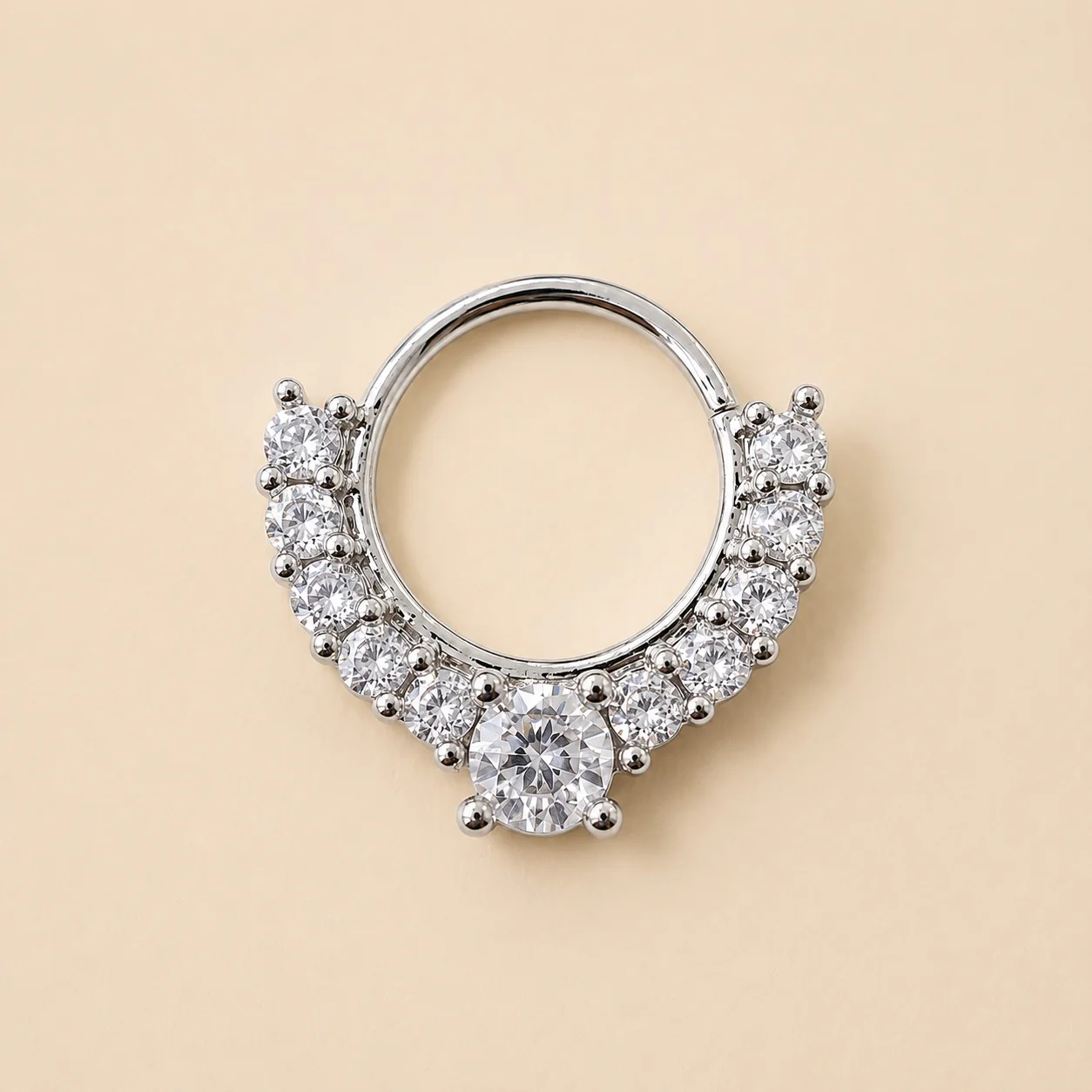 Crystal Crown Nose Pin