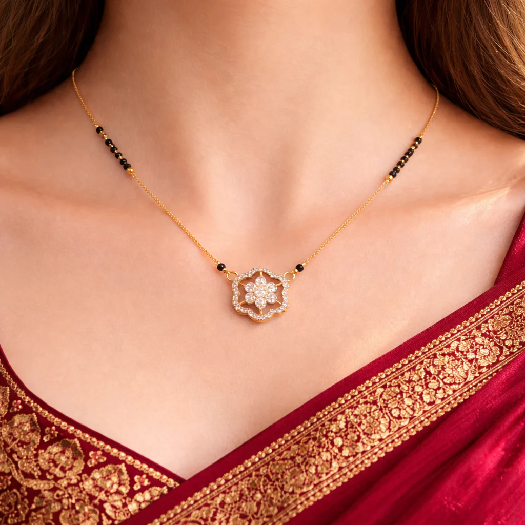 Crystal Phool Mangalsutra - Image 2