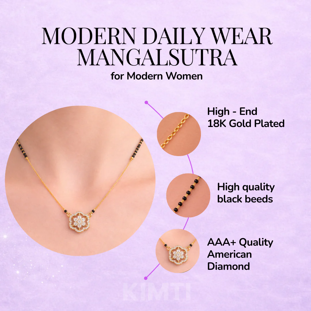 Crystal Phool Mangalsutra - Image 3