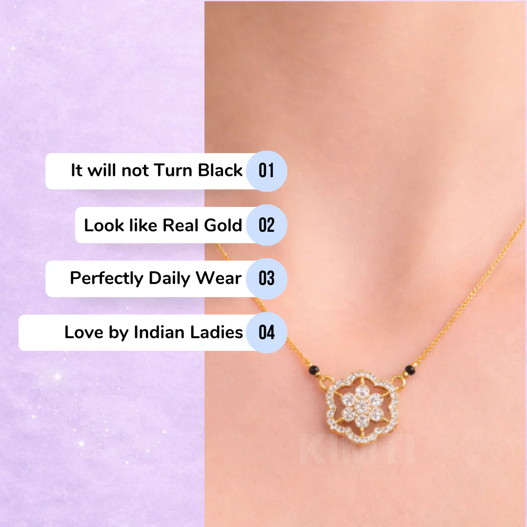 Crystal Phool Mangalsutra - Image 4