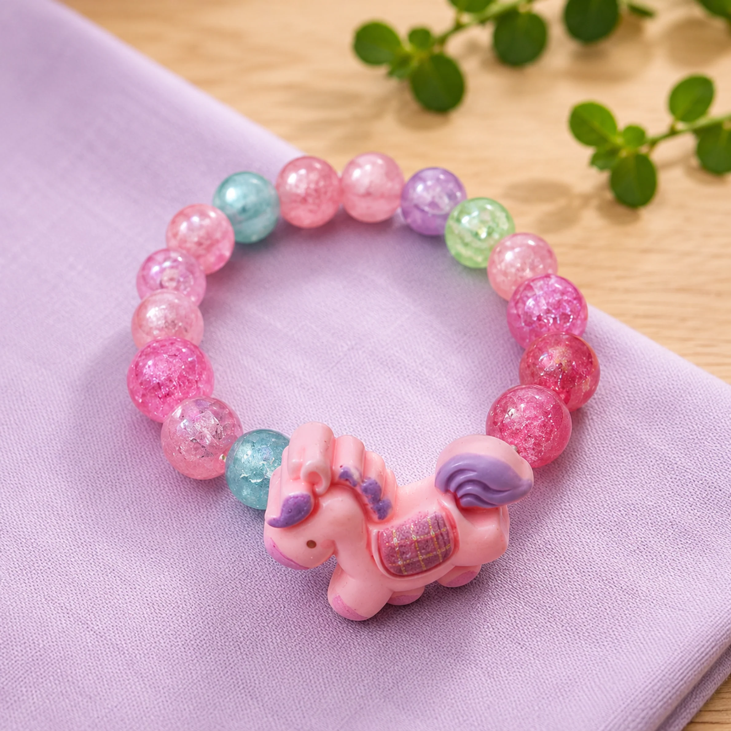 Cute Pony Unicorn Elastic Bracelet for Girls - Image 4