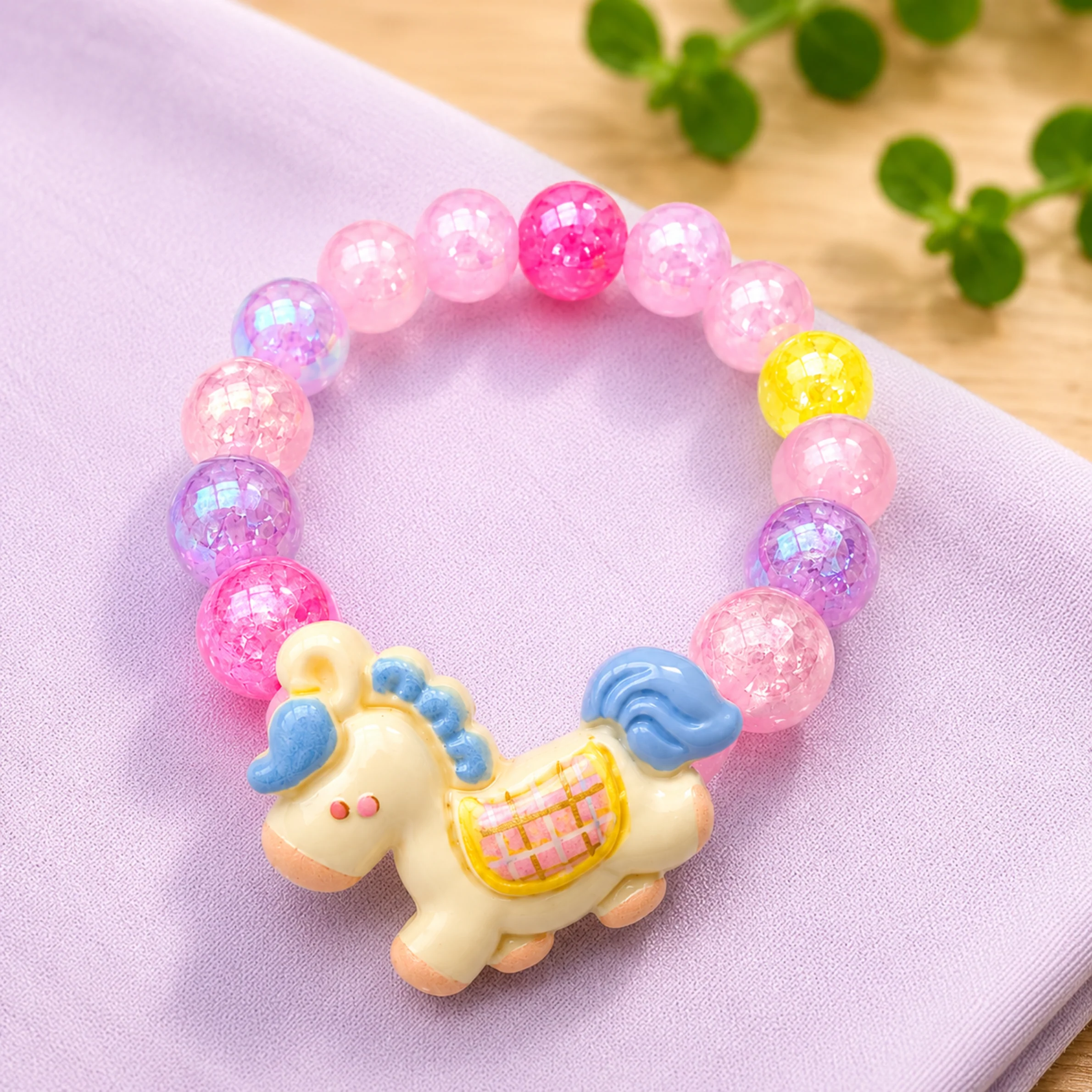 Cute Pony Unicorn Elastic Bracelet for Girls - Image 5