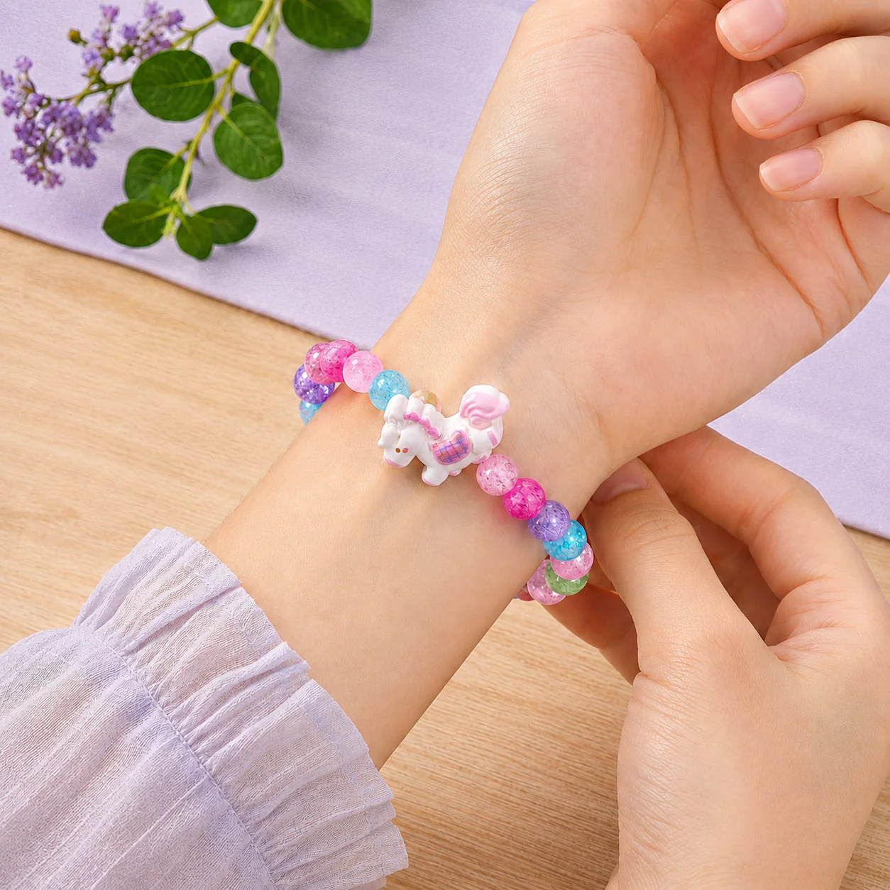 Cute Pony Unicorn Elastic Bracelet for Girls - Image 6