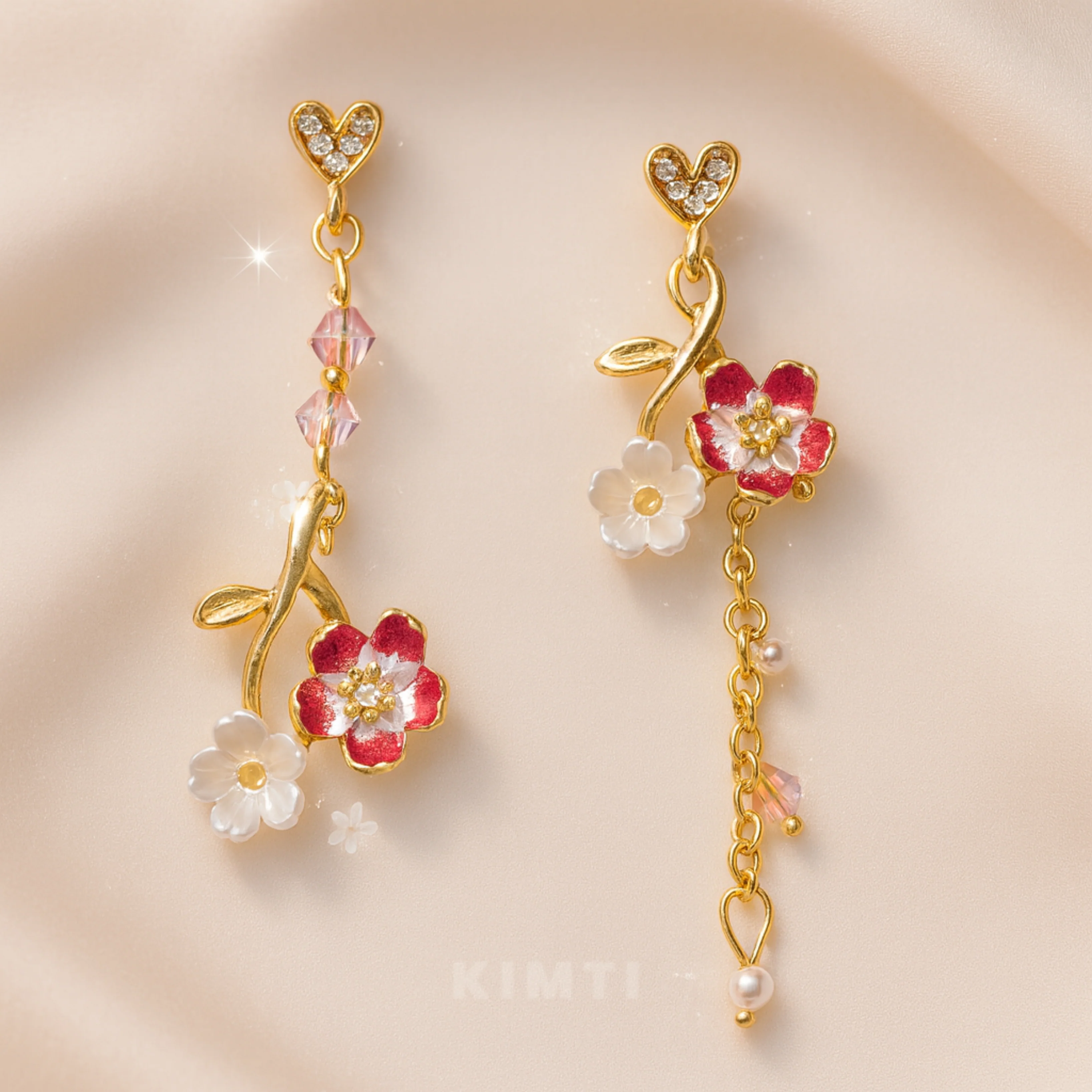 Blossom Trail Asymmetric Earrings