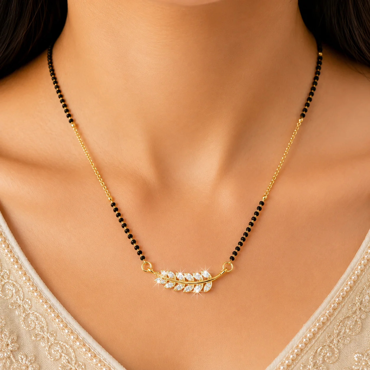 Diamond Leaf Grace Mangalsutra