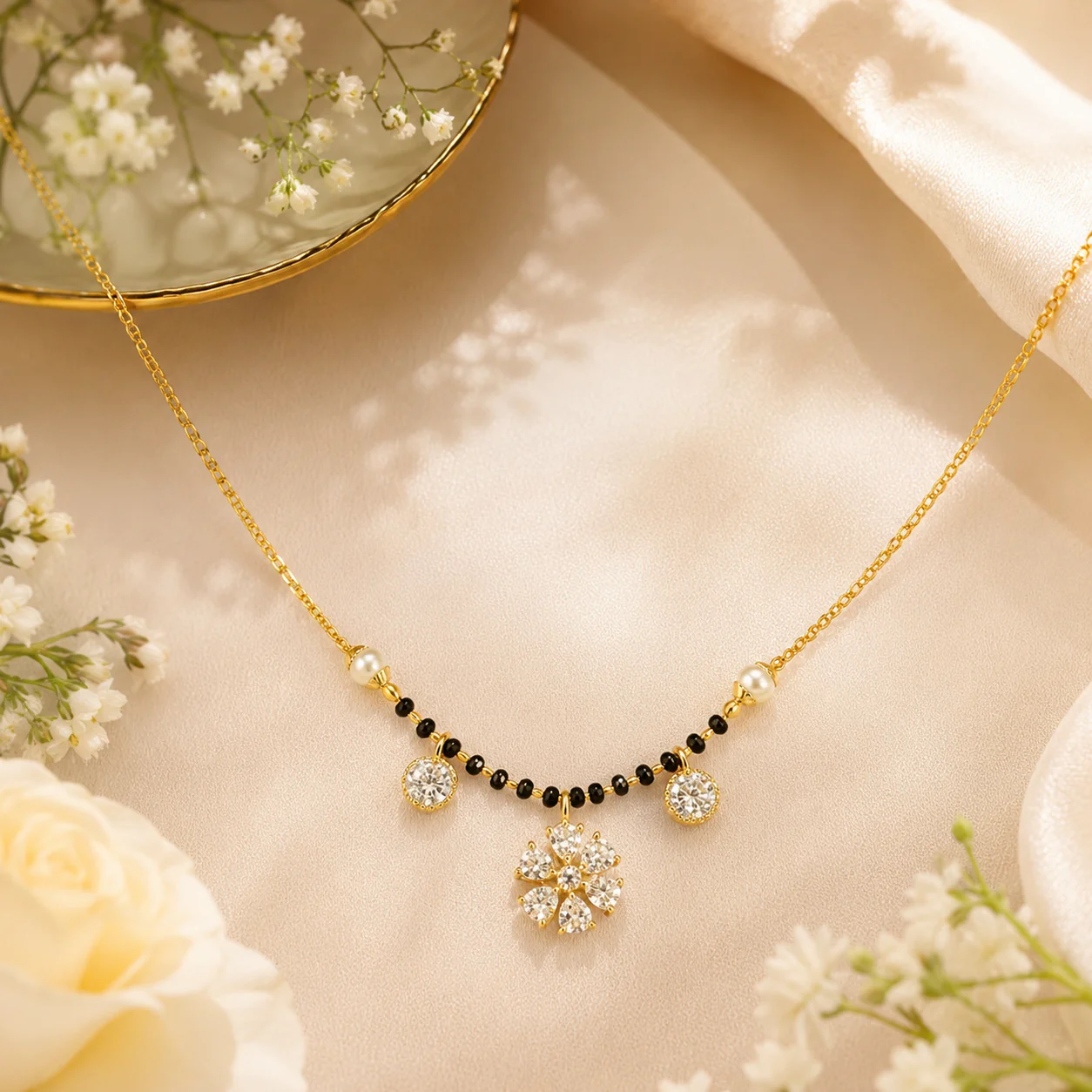 Divya Blossom Pendant Mangalsutra - Image 2