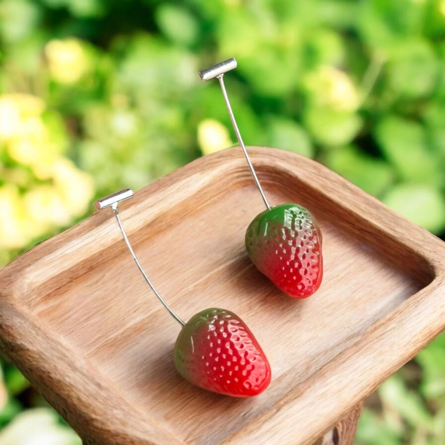 Just Rs. 49 Starry Strawberry Red Drop Earring - Image 7