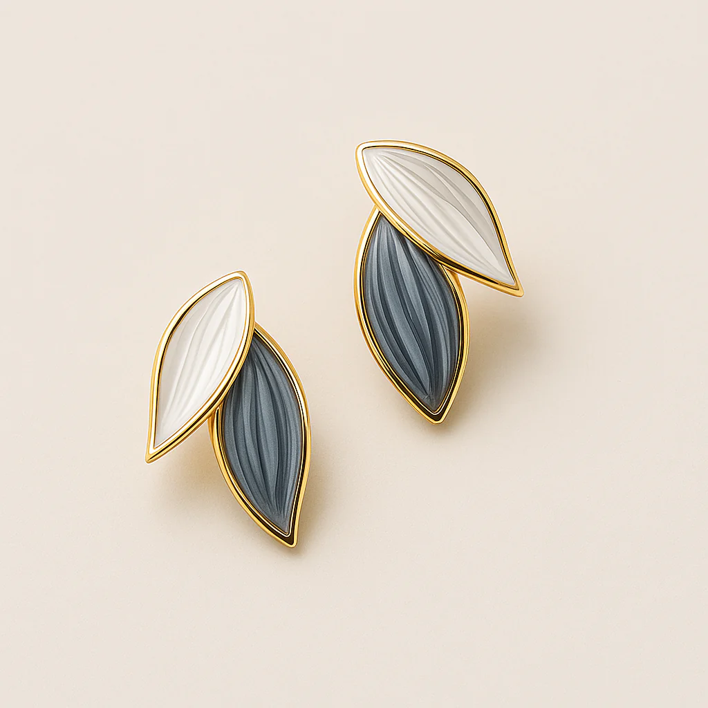Enchanted Leaf Charms Stud Earring