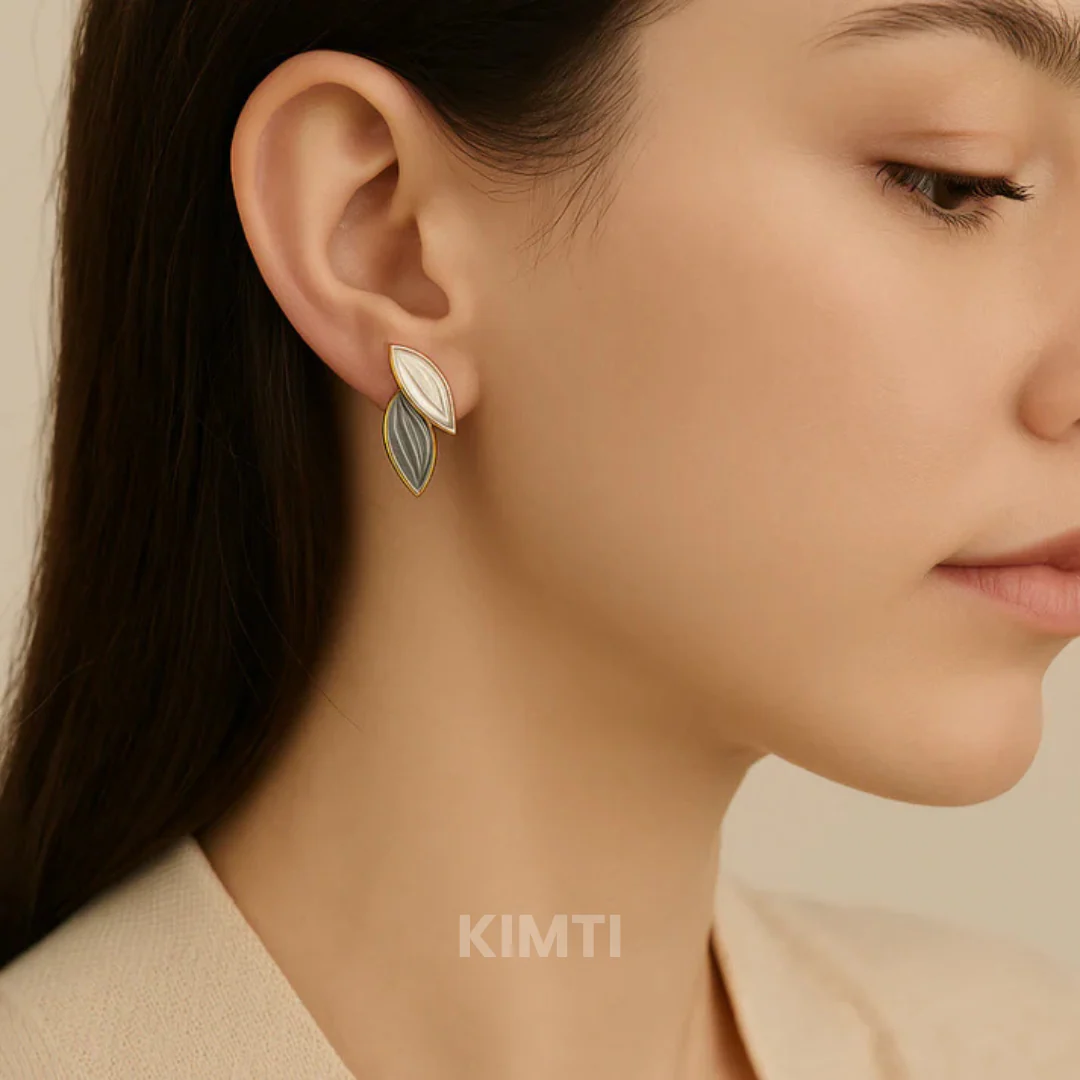 Enchanted Leaf Charms Stud Earring - Image 4