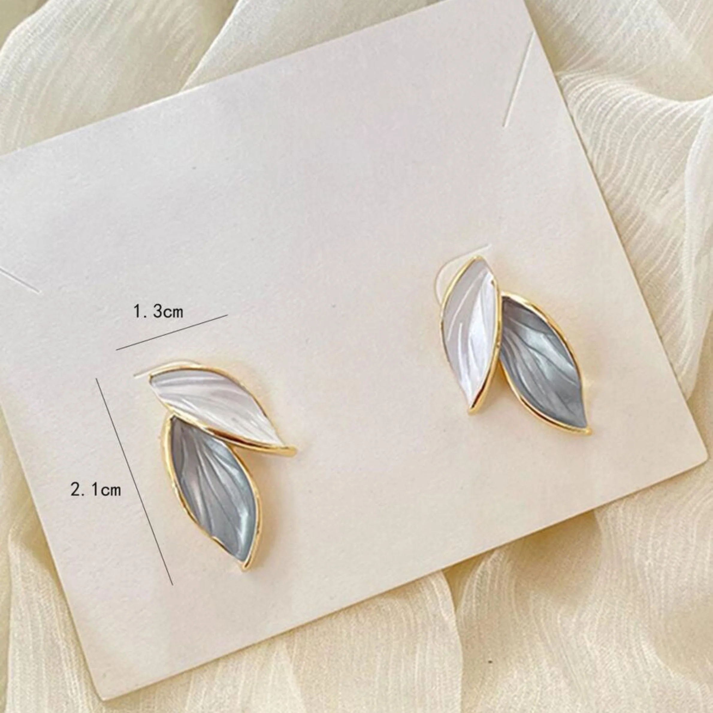 Enchanted Leaf Charms Stud Earring - Image 6