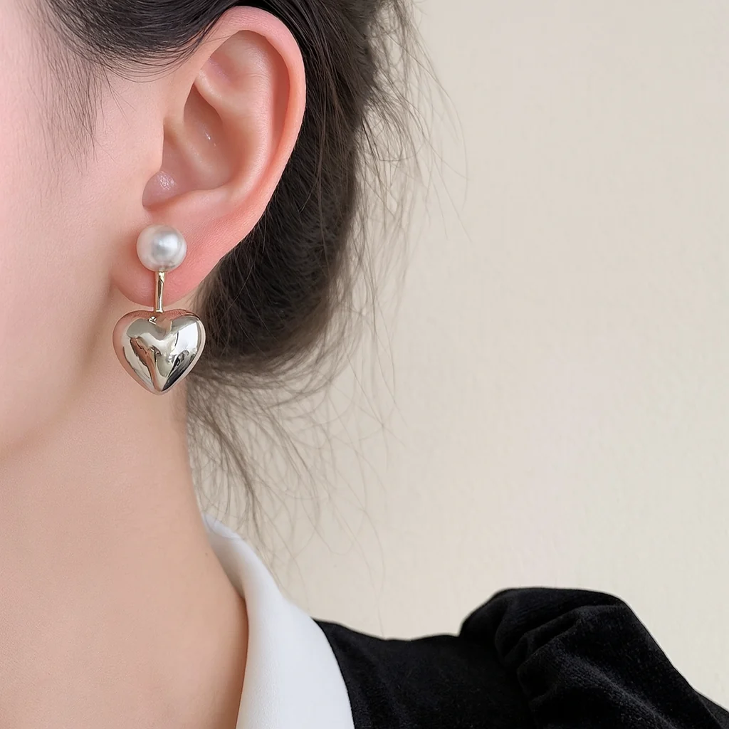 Eternal Elegance Heart Earrings - Image 3