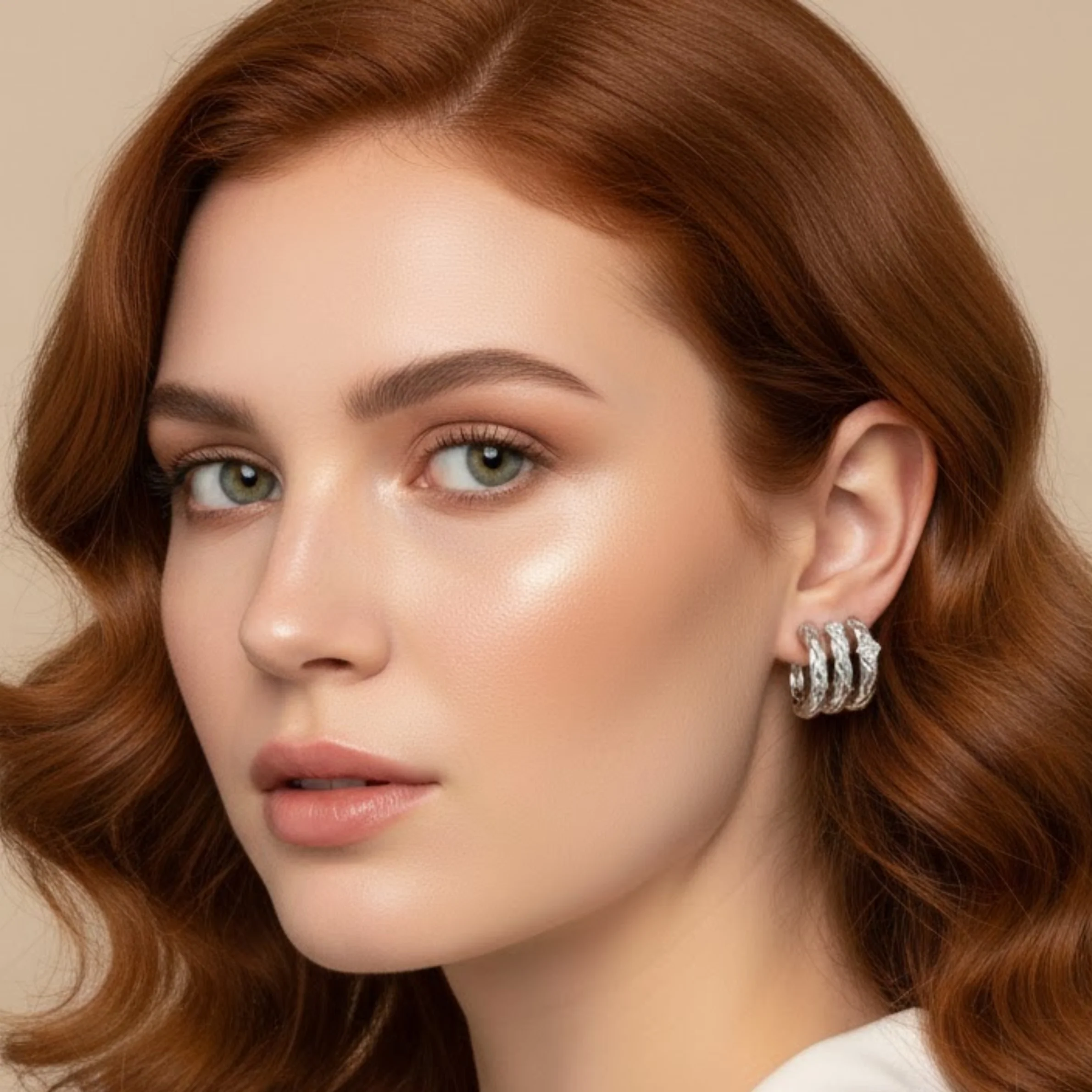 Triple Lustre Hoops - Image 2