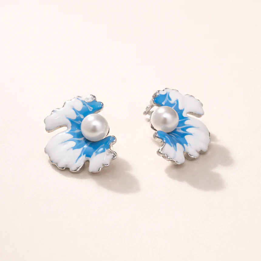 Floral with Shiny Pearls Enamel - Image 6