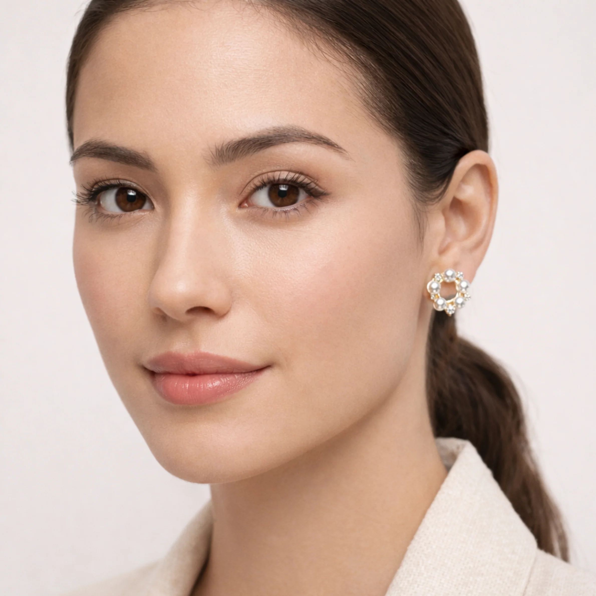 Flower Stud Earrings - Image 2