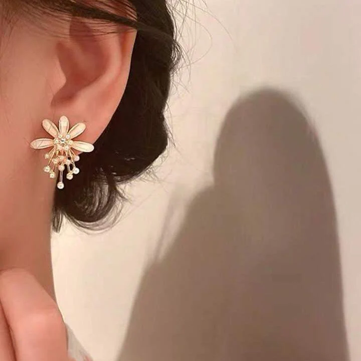 Flowery Glow Golden Earring - Image 6