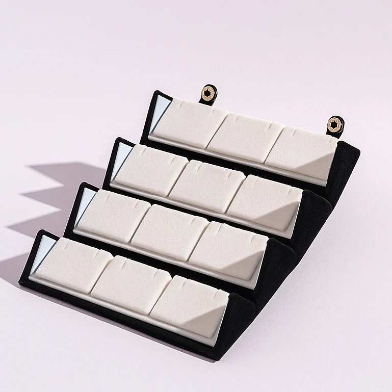 Rs. 199 Black Foldable Multi-Slot Earring Box