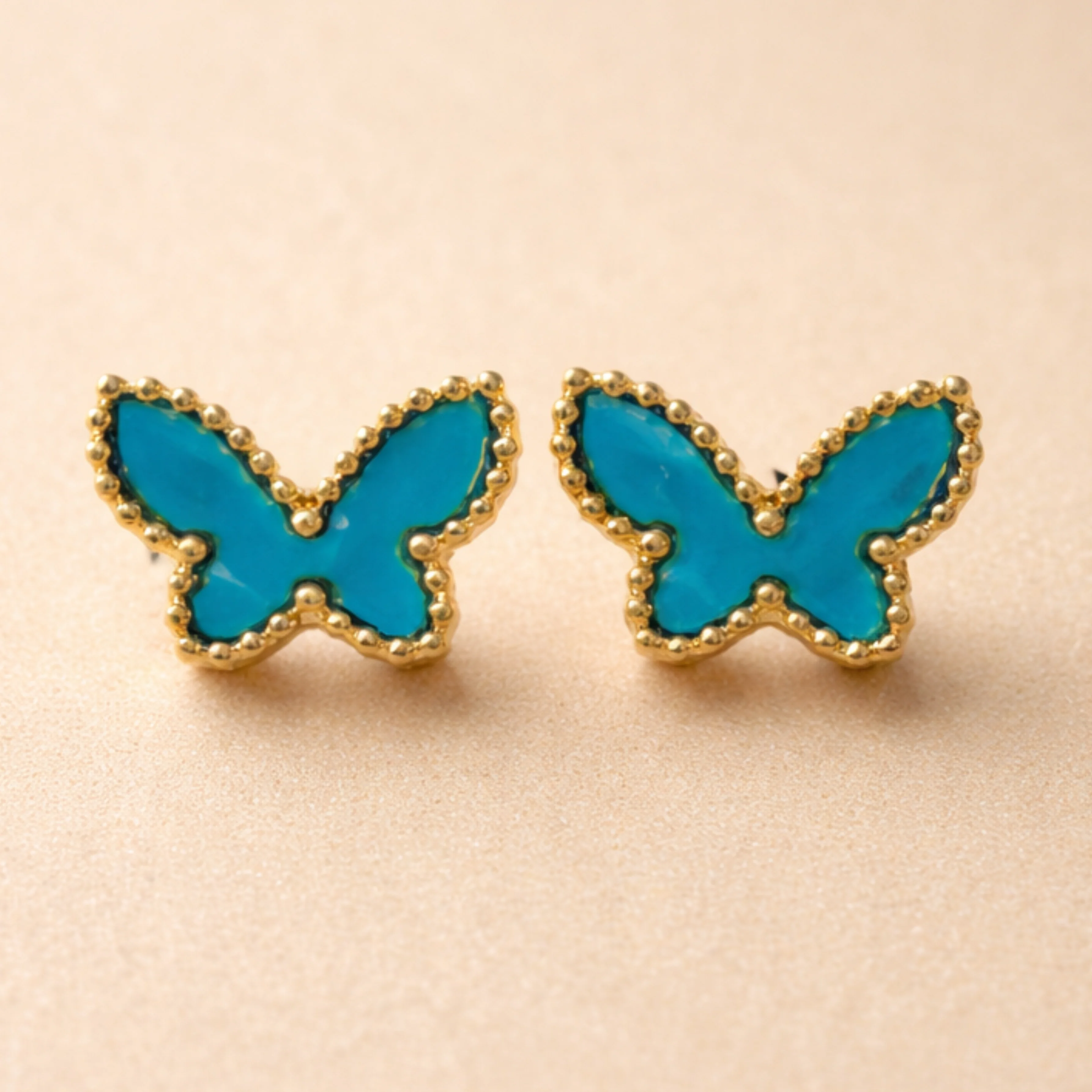 Dainty Gold Butterfly Studs - Image 3