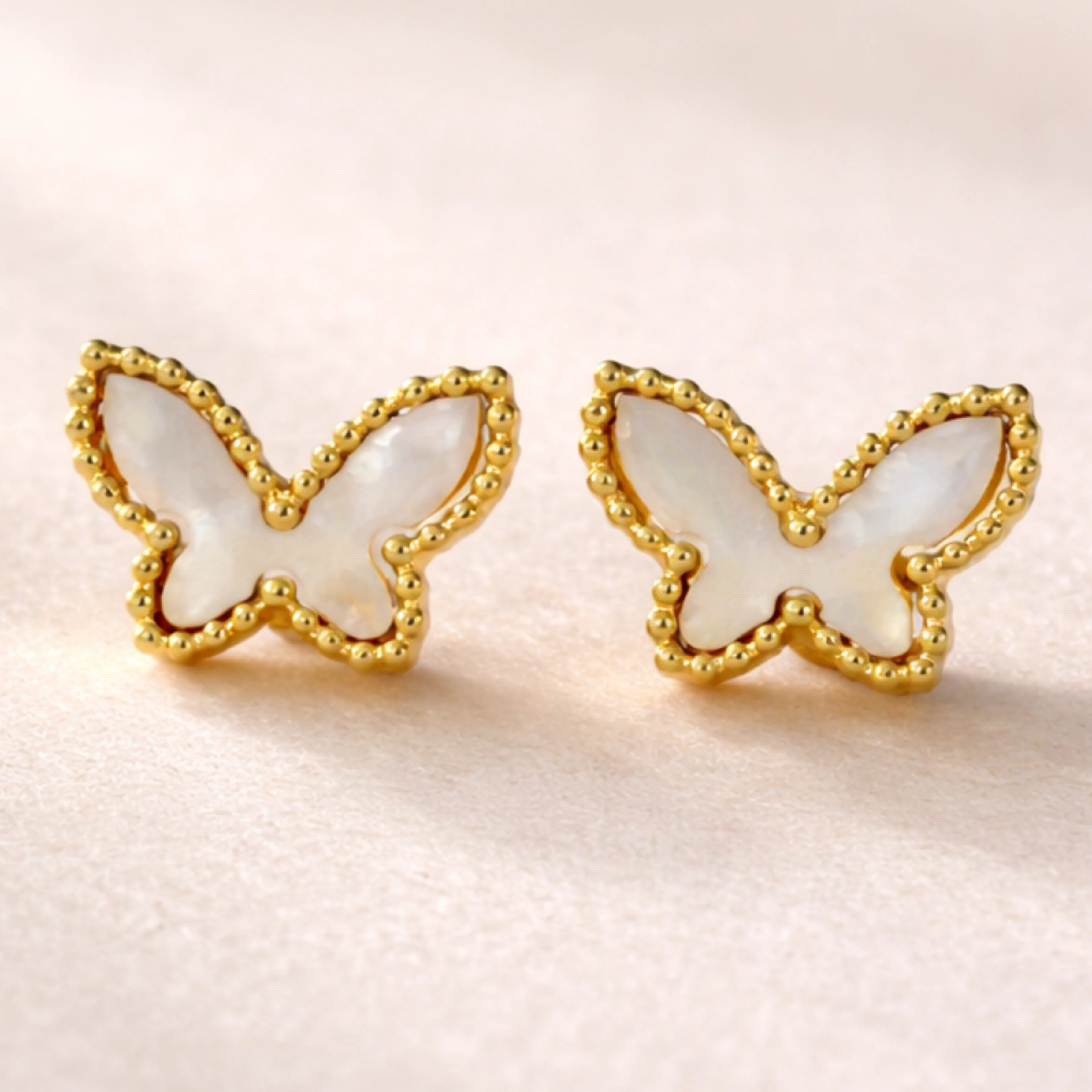Dainty Gold Butterfly Studs - Image 4