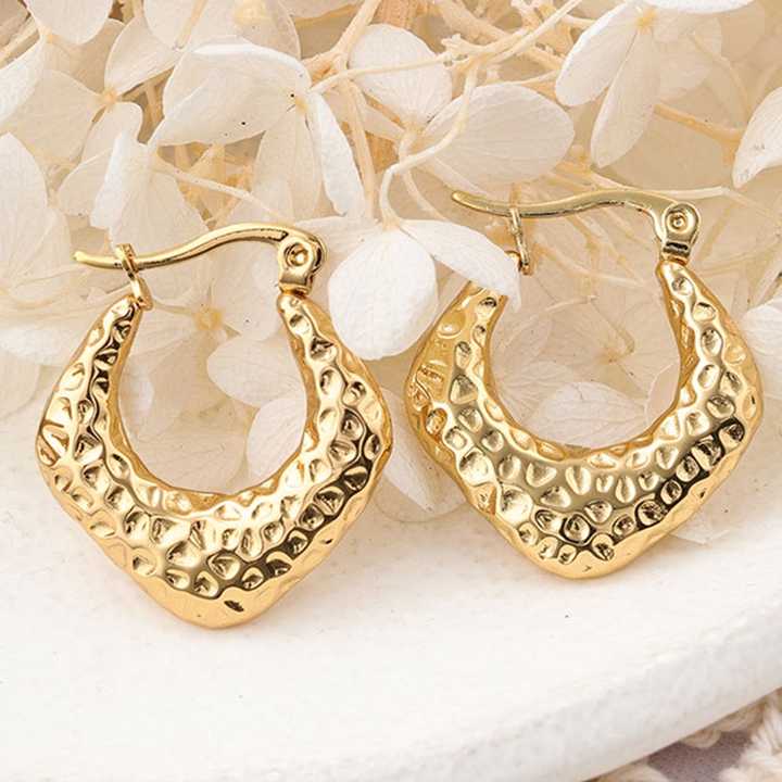 18K Gold Plated Cute Hoops Anti Tarnish Earring - Image 3