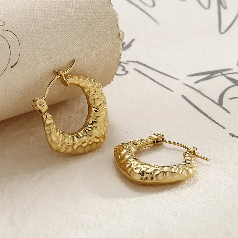 18K Gold Plated Cute Hoops Anti Tarnish Earring - Image 5