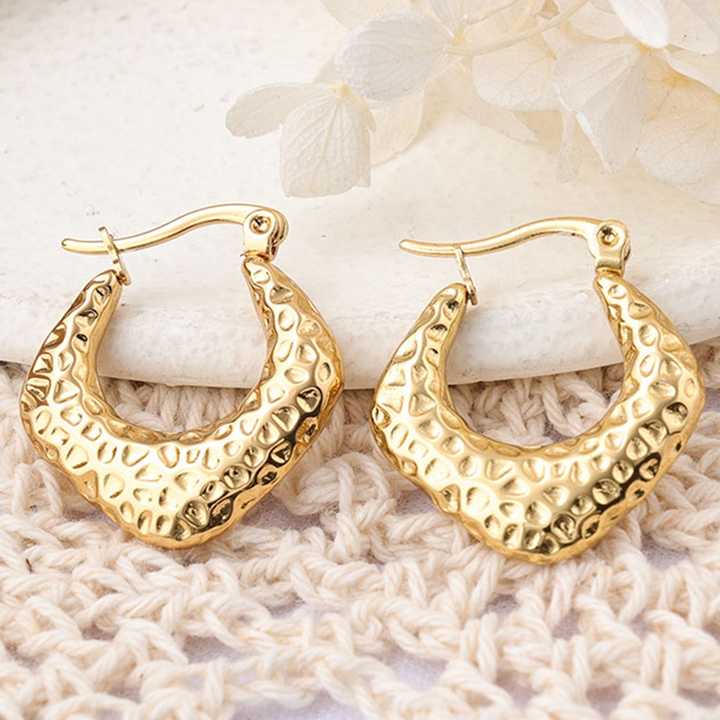 18K Gold Plated Cute Hoops Anti Tarnish Earring - Image 6
