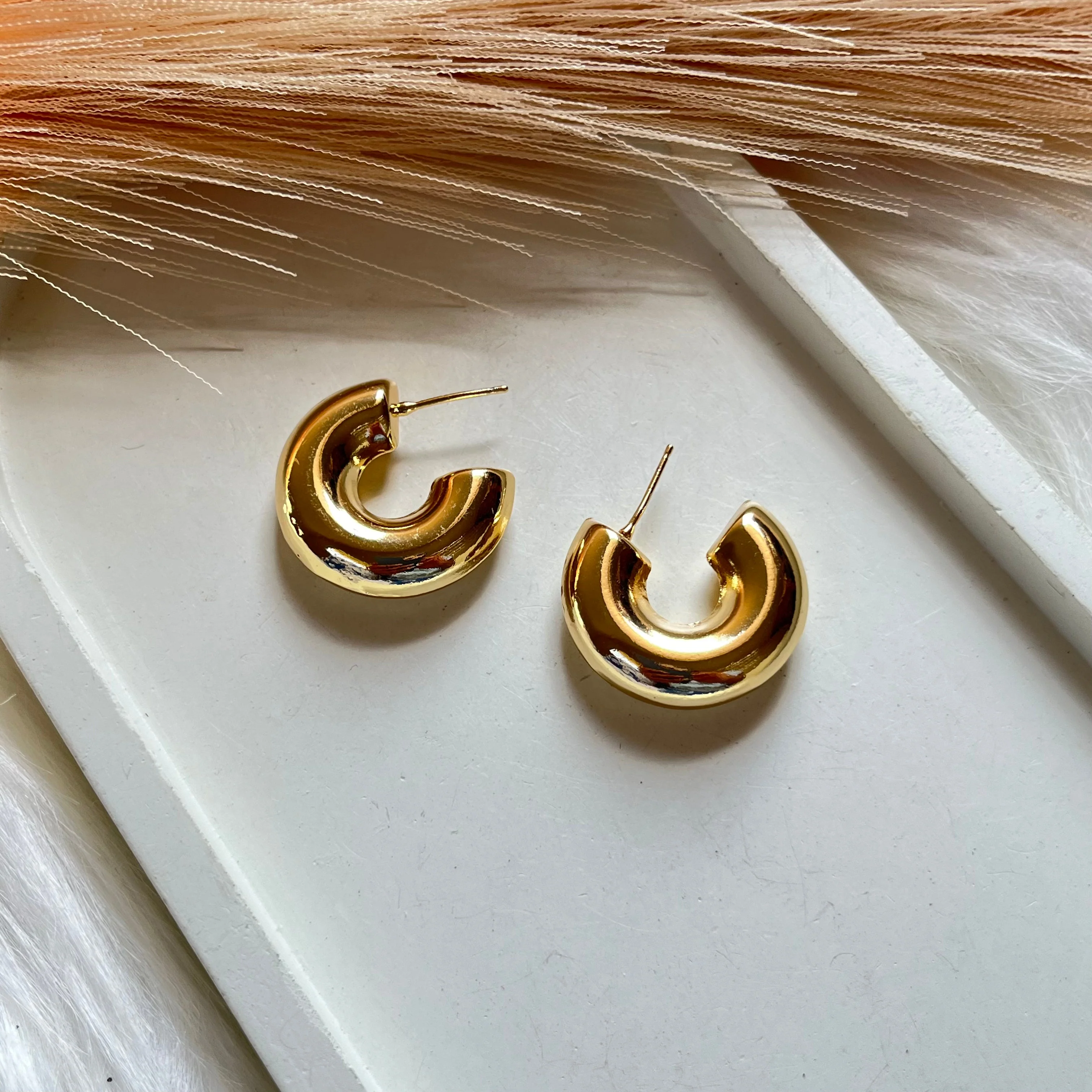 Rose Gold Hoop Earring - Image 2