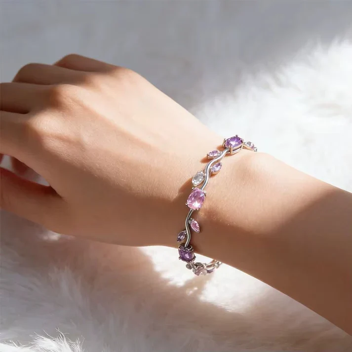Gold Plated Cubic Zirconia Tear Drop Bangle Bracelet - Image 8