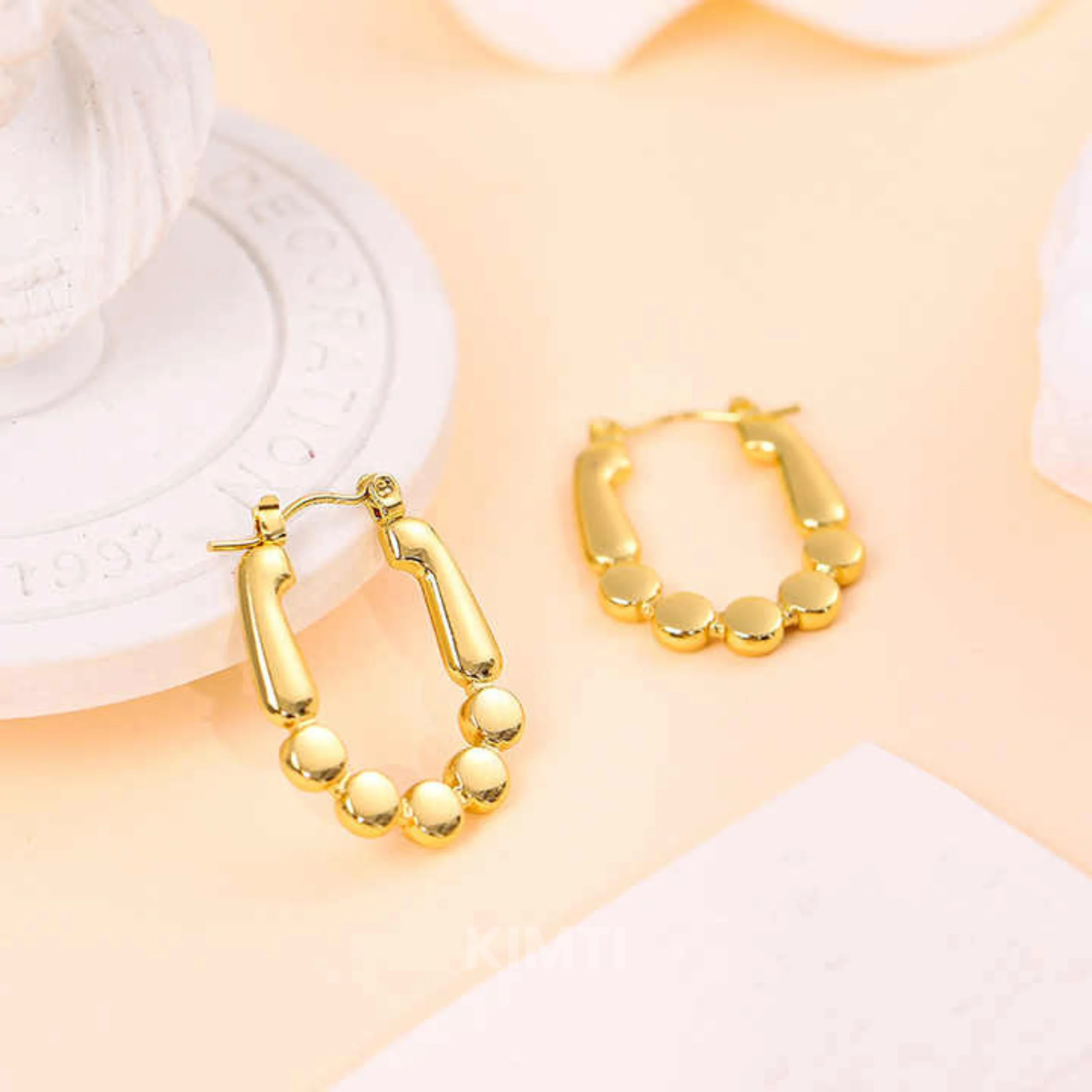 18K Gold Plated Melody Hoops Anti Tarnish Earring