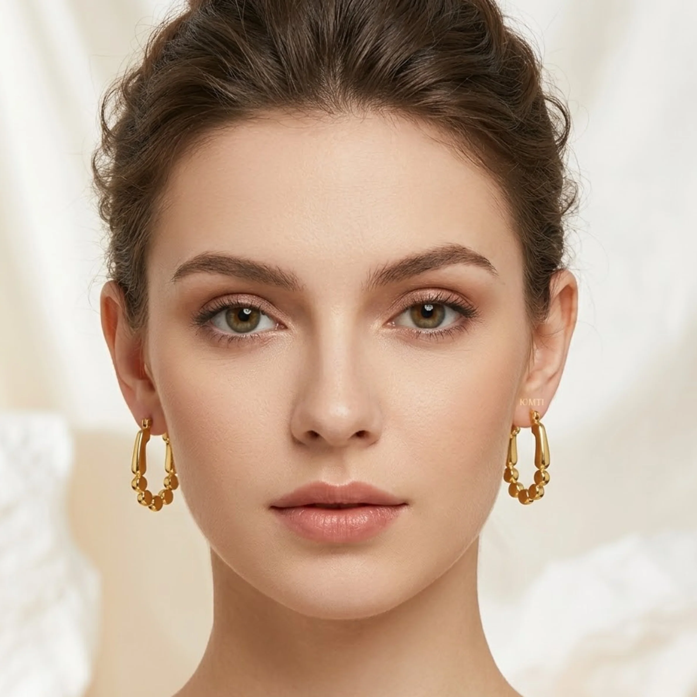 18K Gold Plated Melody Hoops Anti Tarnish Earring - Image 2