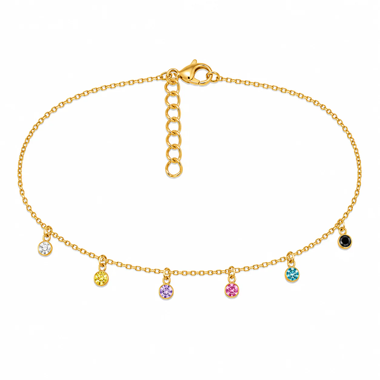Gold Plated Radiance Charm Anklet - Image 2