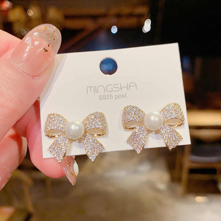 Contemporary Stone Studded Stud Earring - Image 4