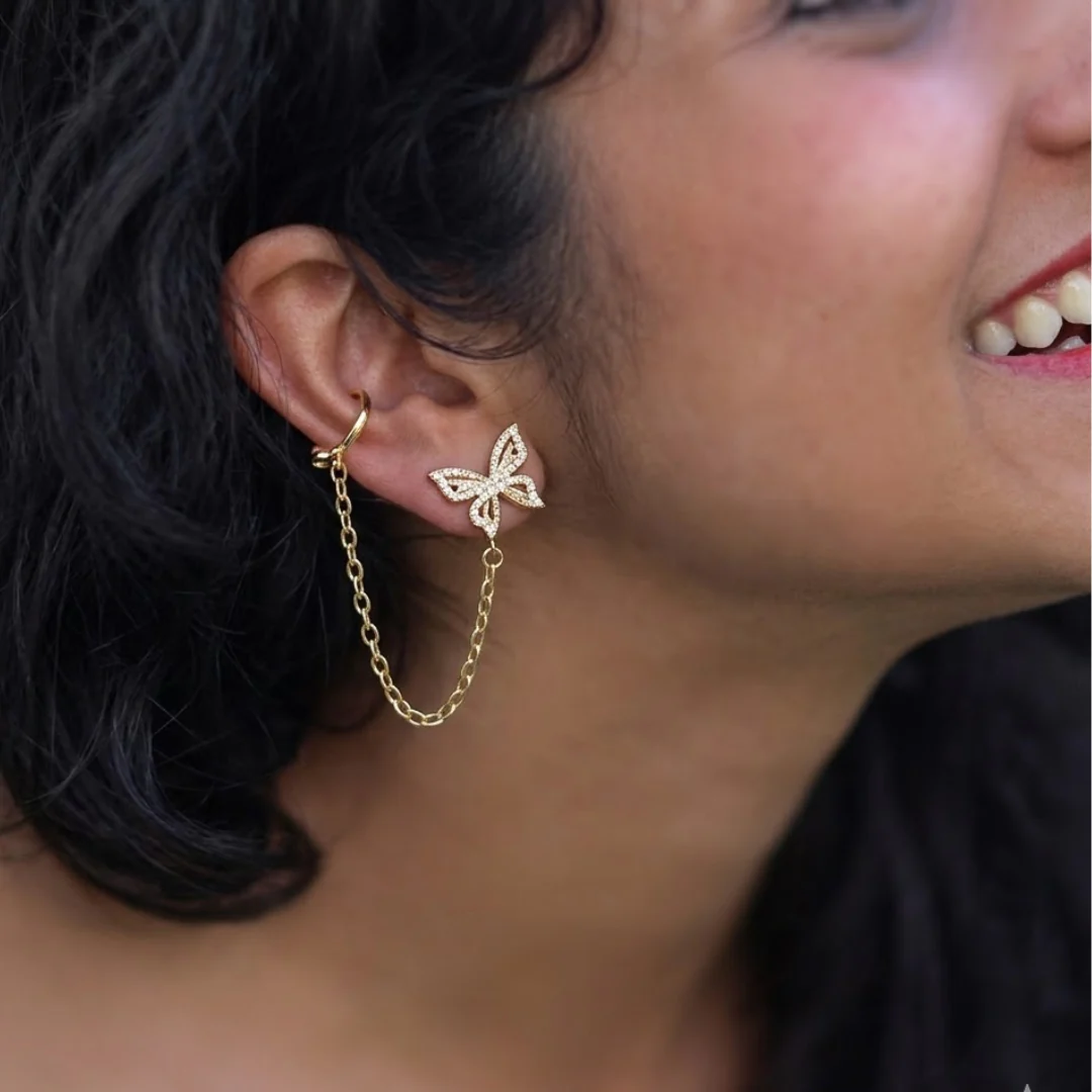 Golden Flutter Earrings - Image 3