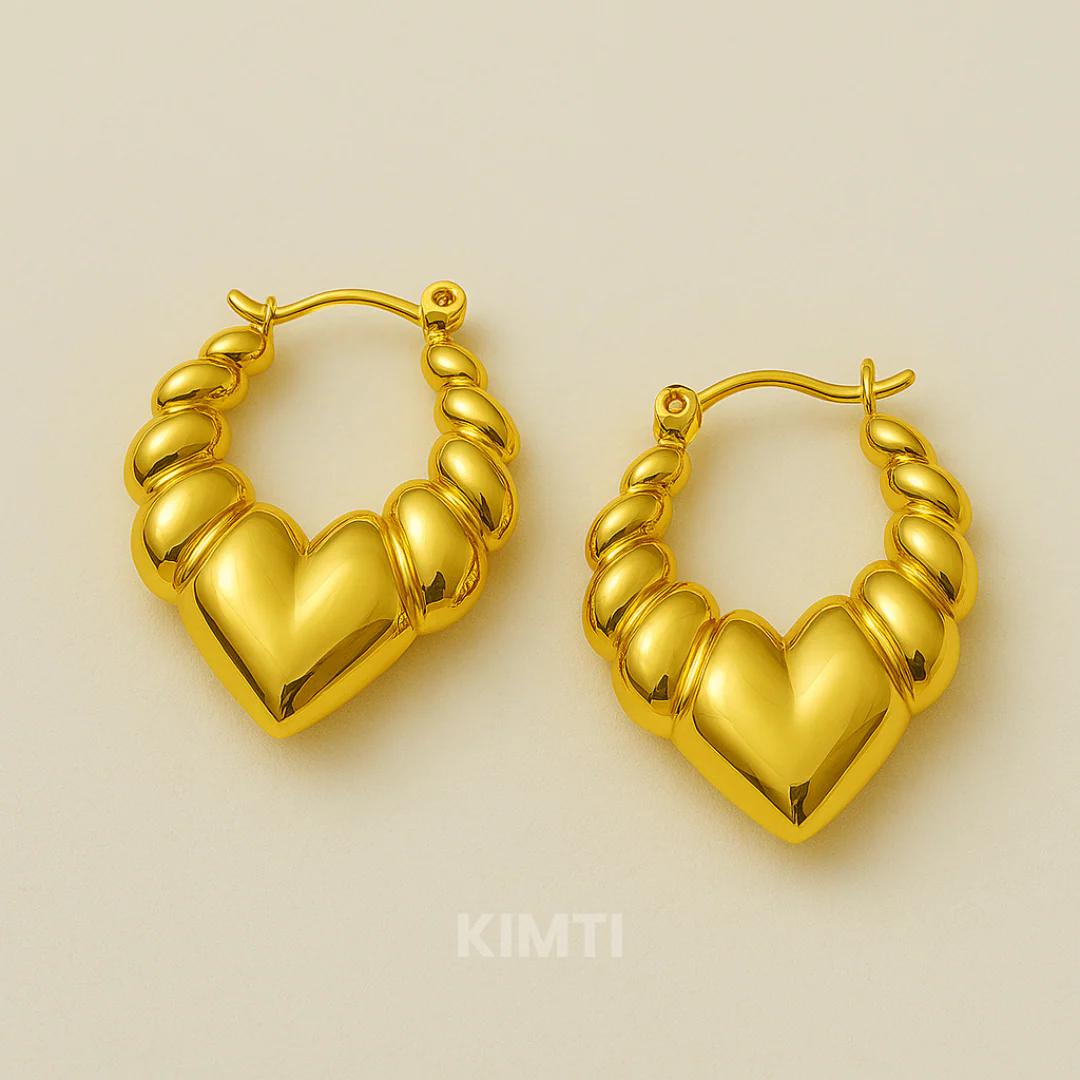 18K Gold Plated Golden Hoops Anti Tarnish Earring - Image 4