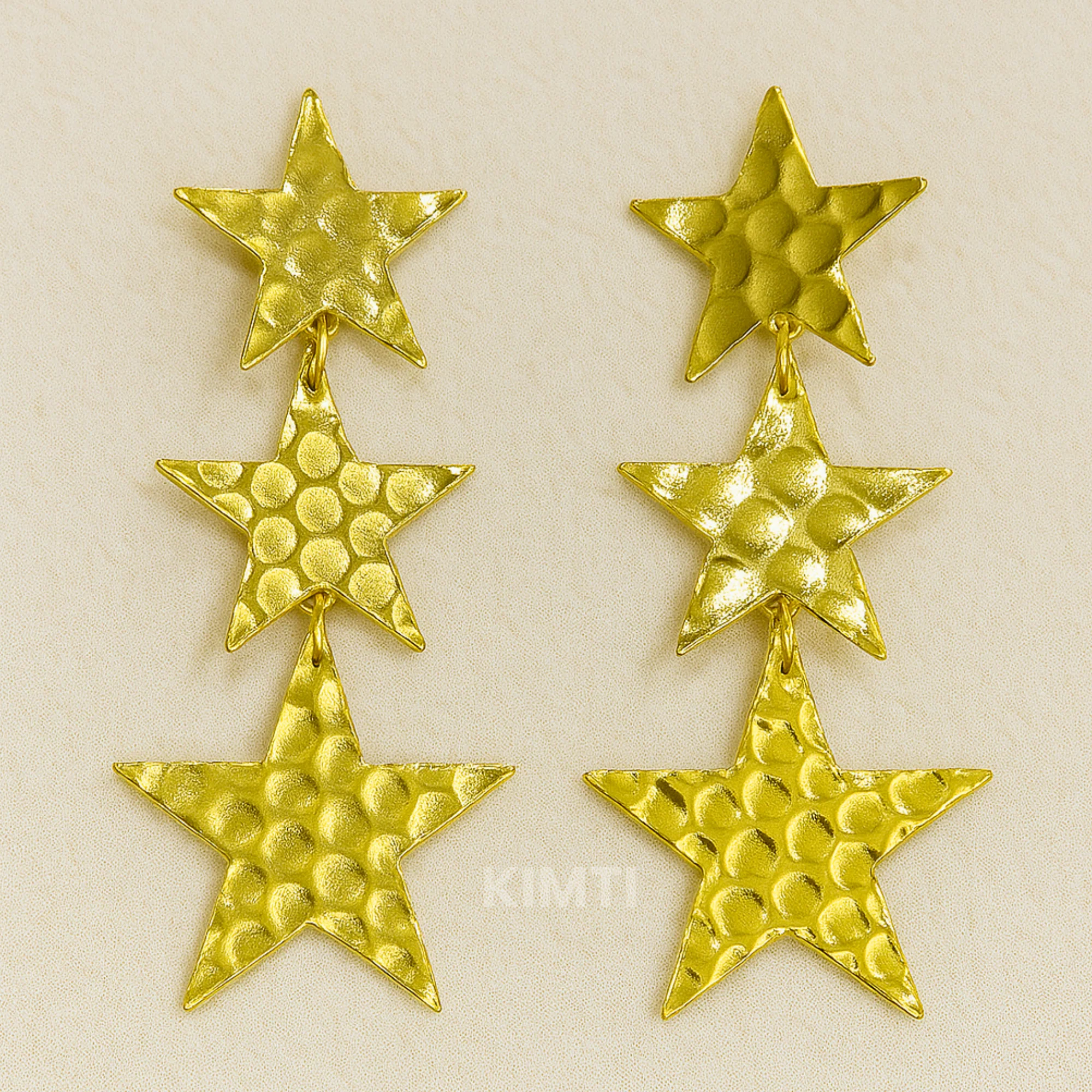 Golden Star Statement Earrings