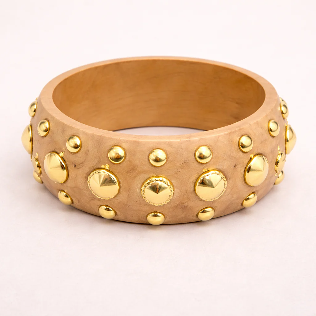 Handcrafted Satin Polish Wood Bangle - Image 2