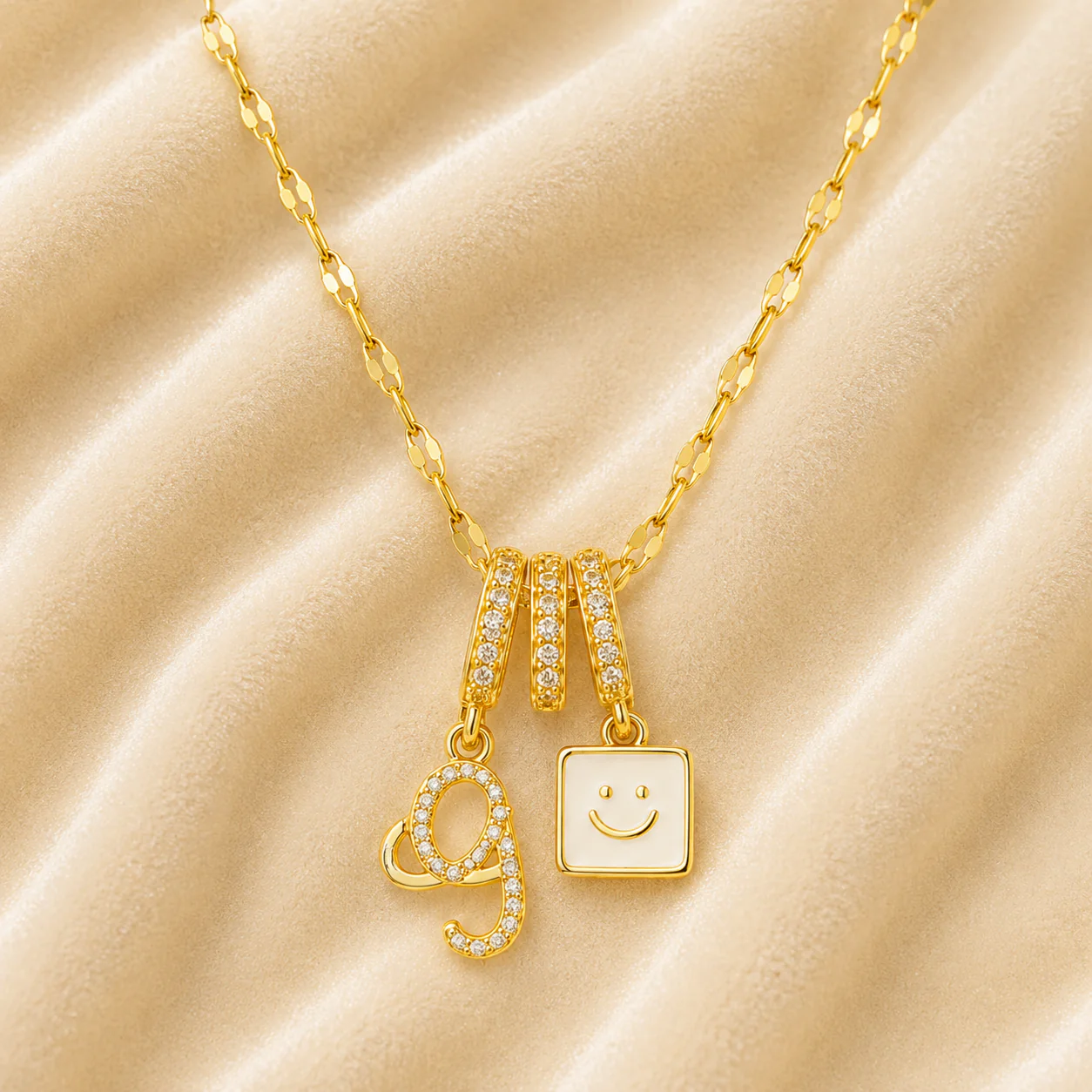 Happy Charm Pendant Necklace - Image 2