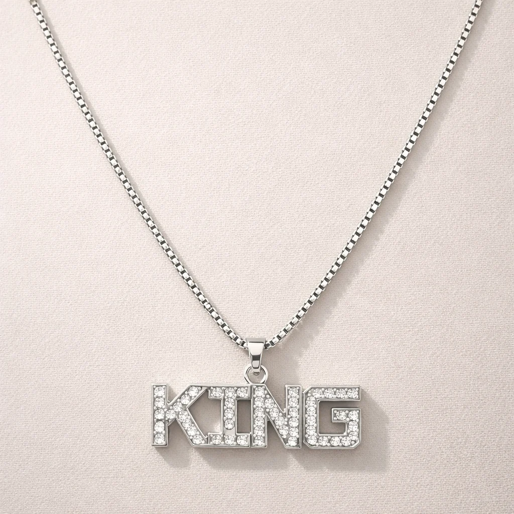 Men - Hip Hop King Anti Tarnish Necklace