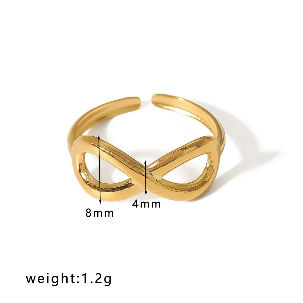 Infinite Symbol Open Finger Ring - Image 3