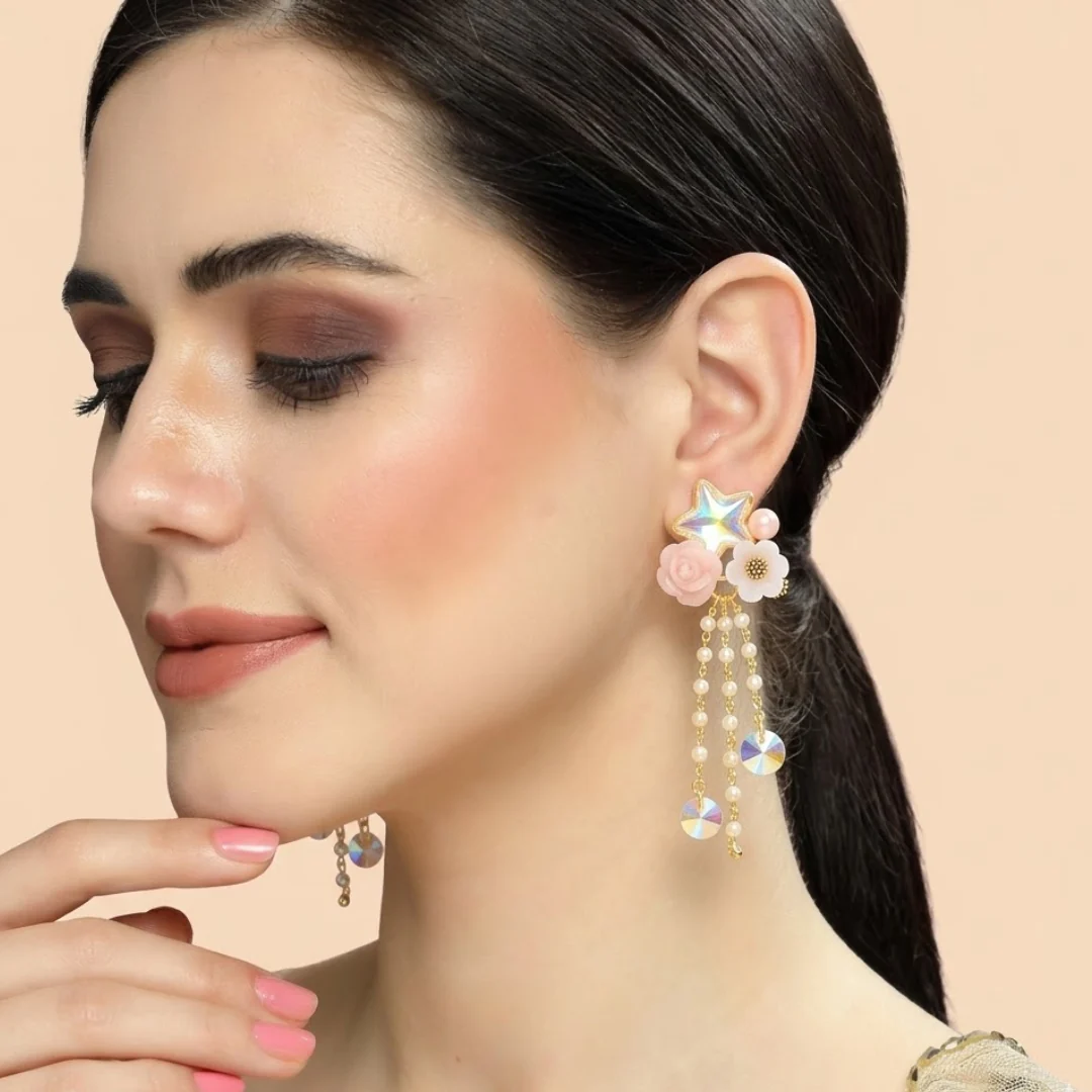 Starlit Bloom Earrings - Image 2