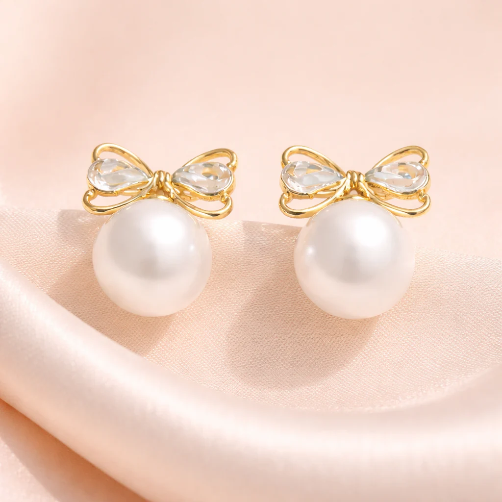 Ivory Ribbon Luxe Earrings