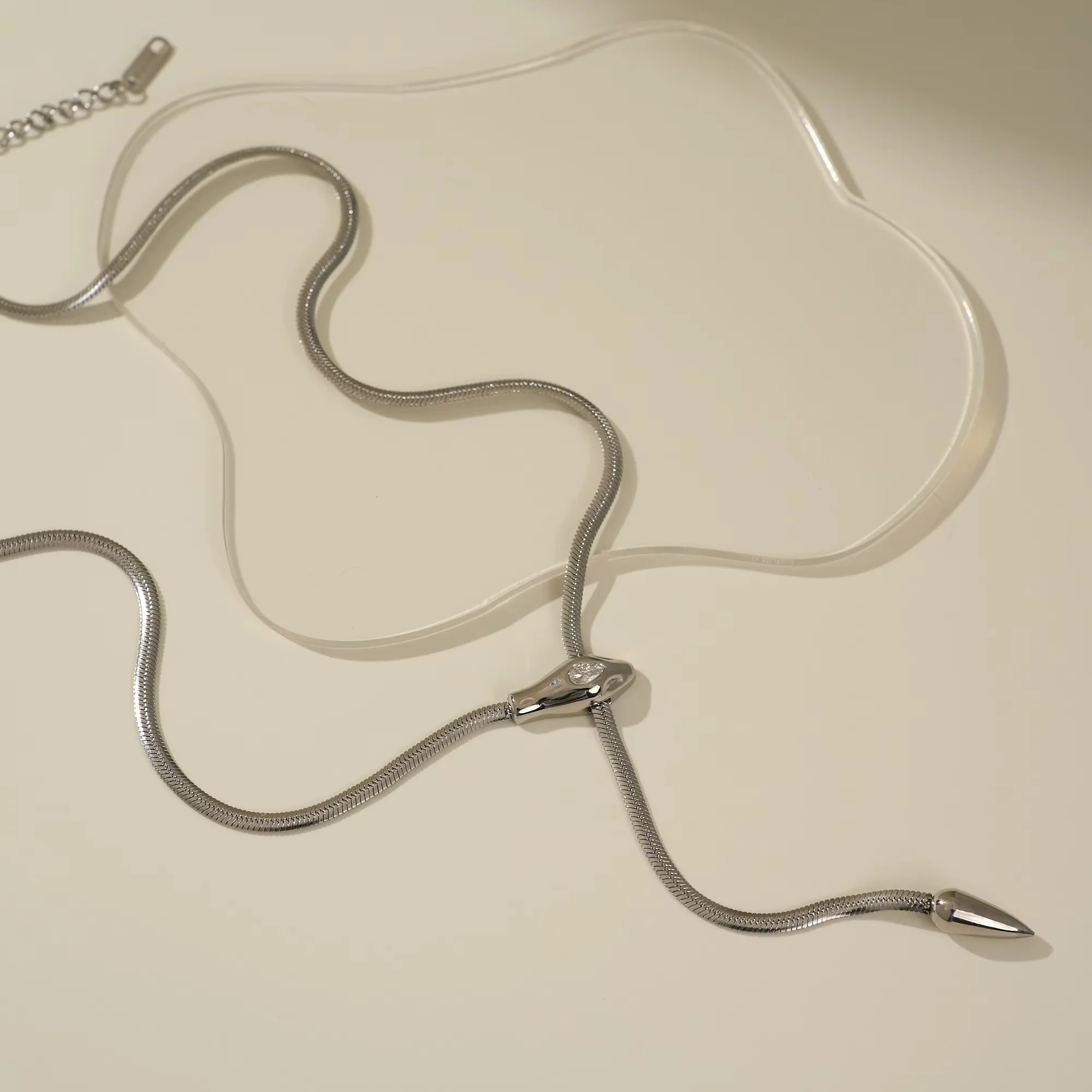 Just Rs 349 18k Silver Plated Snake-Head Magnetic Necklace - Image 2