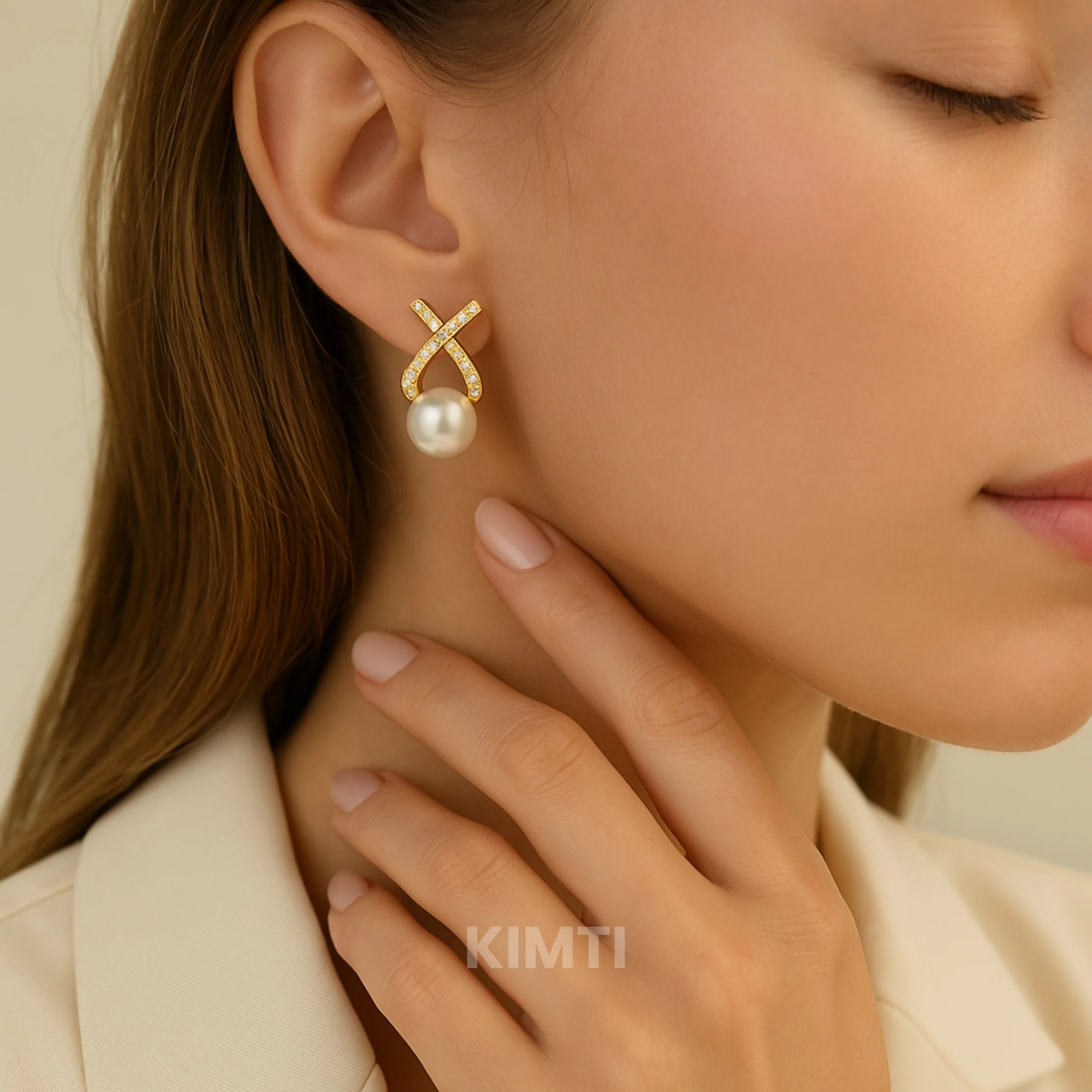 Korean Diamond Studded Earring - Image 4